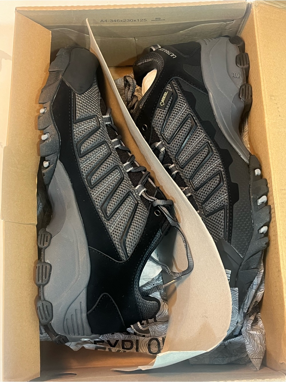The North Face Men's Black and Gray Trail Sneakers